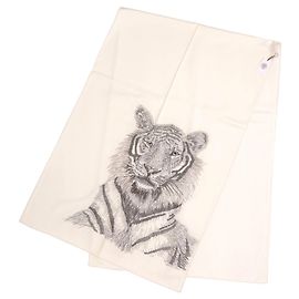 Hermès Sciarpa Hermes Tigre Royal King's Tiger Large Muffler Crudo