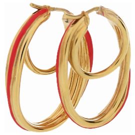Céline Orecchini a cerchio Celine Oro e Rosso Rosso D'oro
