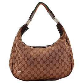 Gucci Borsa Hobo in tela Monogram GG Marrone