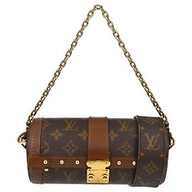 Baú Papillon Louis Vuitton em canvas Monogram Marrom