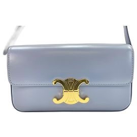 Céline Borsa a tracolla in pelle blu Celine Blu
