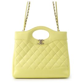 Bolso de Hombro Chanel Matelasse Small Chain Amarillo