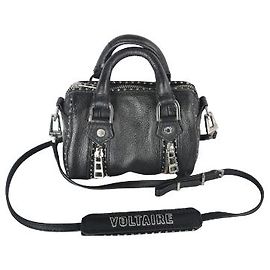 Zadig & Voltaire Sunny XS Mini bolsa de couro preto com tachas Preto
