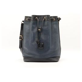 Céline Celine Borsa a Secchiello in Pelle Nero Blu scuro