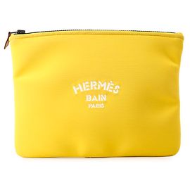 Pochette Hermès Trousse Flat MM Neoban Jaune