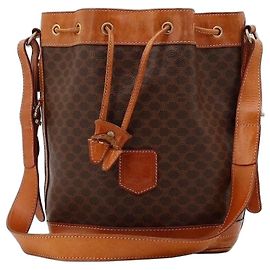 Céline Bolsa Bucket Celine Macadam Monogram Marrom Monograma