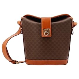 Céline Celine Borsa a Secchiello Monogram Macadam Marrone Monogramma