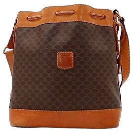 Céline Borsa a secchiello Celine Macadam Monogram Marrone Monogramma