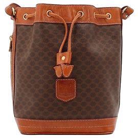 Céline Celine Borsa a Secchiello Monogram Macadam Marrone Monogramma
