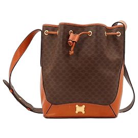 Céline Bolsa bucket Celine Macadam em canvas monogram Marrom Outro
