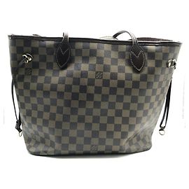 Sac cabas Louis Vuitton Damier Neverfull MM Marron Damier ebène