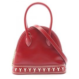 Yves Saint Laurent Y-Cutout 2-Way Handbag Red