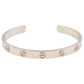 Cartier Love Open Bangle in 18K White Gold Silvery