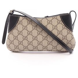 Piccola borsa a tracolla Gucci GG Emblem Nero Beige