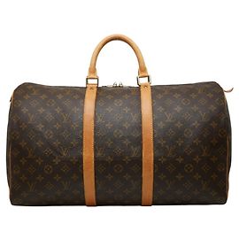 Bolsa Boston Louis Vuitton Monogram Keepall 50 Marrom