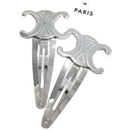 Céline Celine Triomphe Silver Hairpin Silvery