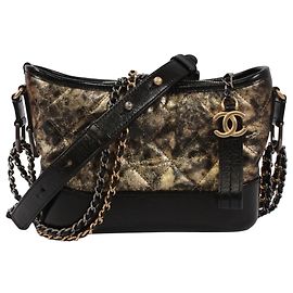 Borsa a tracolla Hobo Gabrielle de Chanel Nero