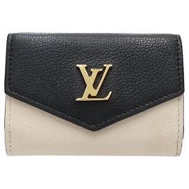 Louis Vuitton Tri-fold Wallet M80984 Black Beige