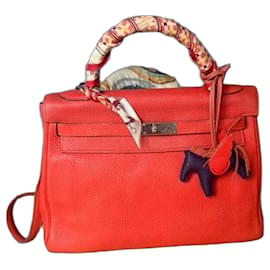 Borsa Hermès Kelly 32 Togo Rosso