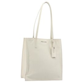 Bolsa Tote Miu Miu de couro branco e prata Auth bs36295A Prata Branco