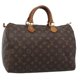 LOUIS VUITTON Bolsa Monogram Speedy 35 M41524 LV Auth 193533 Monograma