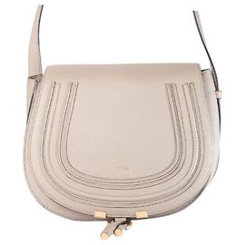 Chloé Chloè Marcie Bolsa Saddle de Couro Bege Outro