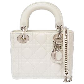 Sac DIOR Lady Dior en Cuir Blanc - 103780 Blanc