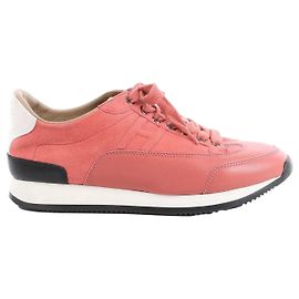 Hermès Quick Leather x Suede Sneaker in Pink, Größe EU 37 Pink