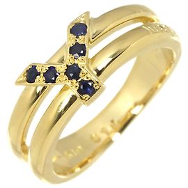 Yves Saint Laurent 18K Gelbgold-Ring mit Saphir Andere