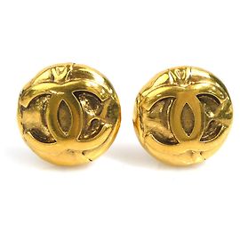 Boucles d'oreilles à clip dorées Chanel Doré
