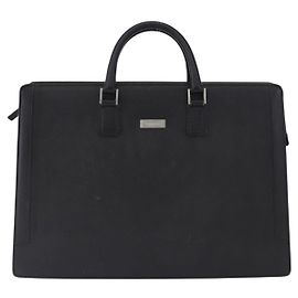 Burberry BUSINESS BLACK LEATHER large Black