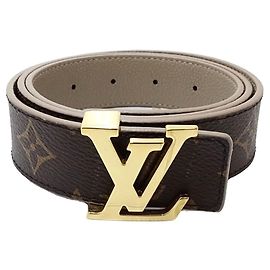 Louis Vuitton Beige Leather Belt Beige