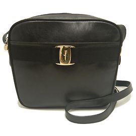 Bolsa de Ombro Vara Salvatore Ferragamo Preto