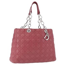 Christian Dior Soft Chain Tote Cannage gestepptes Lammleder Large Pink