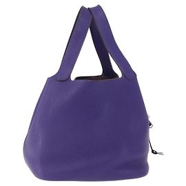 Hermès Hermes Picotin Lock Clemence MM Roxo