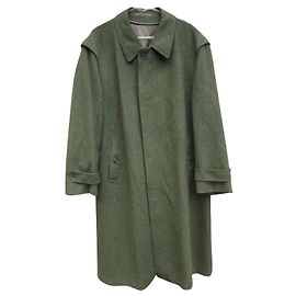 Autre Marque Sandro Ruggeri Casaco Loden longo em lã e alpaca, verde Verde