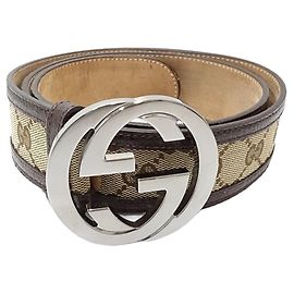 Cinturón GUCCI con Interlocking G en Beige Beige