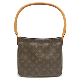 Bolso de hombro Louis Vuitton Monogram Looping MM Castaño Monograma