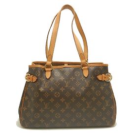 Louis Vuitton Monogram Batignolles Horizontale Tote Bag Braun