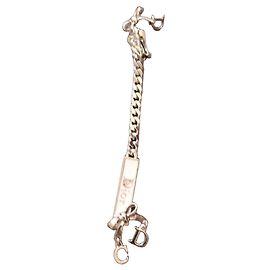 Pulseira Dior em metal prateado e esmalte rosa Prata Rosa