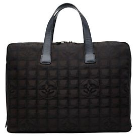 Valigetta Chanel Coco Mark Travel Line Nero Marrone scuro