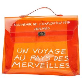 Hermès Hermes Vinyl Kelly Tote Bag Orange