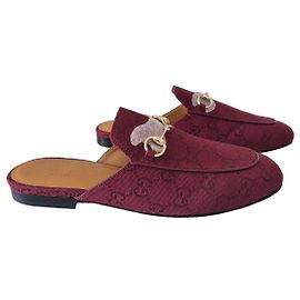 Gucci Princetown Mocasines GG Supreme Burdeos Burdeos