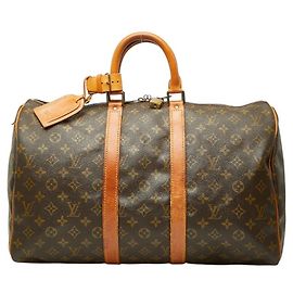 Bolsa Boston Louis Vuitton Monogram Keepall 45 Marrom