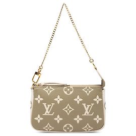 Louis Vuitton Monogram Empreinte Mini Pochette Accessoires Bege Caqui