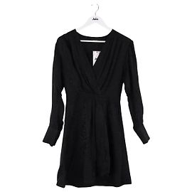 The Kooples Schwarzes Seidenkleid Schwarz