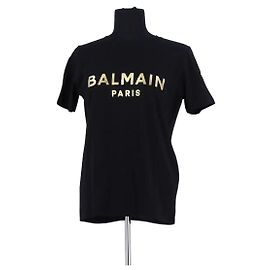 T-shirt Balmain de algodão preta Preto