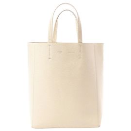 Céline Bolso CELINE Cabas Vertical Small de piel beige Beige