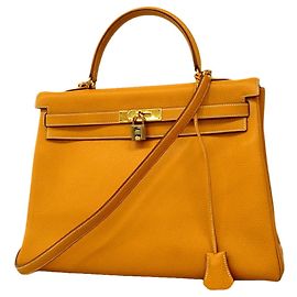 Hermès Hermes Kelly 35 Handbag in Natural Ardennes Leather Other