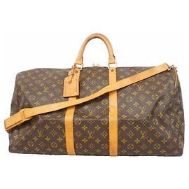 Louis Vuitton Boston Monogram Keepall Bandoulière 55 Castaño